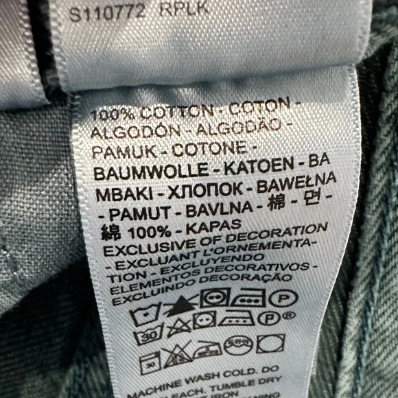 Levi’s 501 Cropped Jeans Boho Green Size 26 - Picture 9 of 14